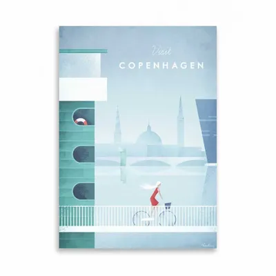 Carterie - Carte 10,5 x 14,8 cm - Visit Copenhagen - Henry Rivers - WALL EDITIONS