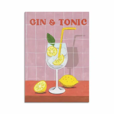 Card shop - Art-Card 10,5 x 14,8 cm - Gin and Tonic Cocktail - Caroline Bonne Muller - WALL EDITIONS