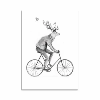 Carterie - Carte 10,5 x 14,8 cm - Even a gentleman rides - Mike Koubou - WALL EDITIONS