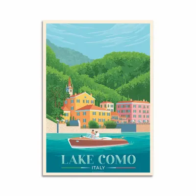 Card shop - Art-Card - Lake Como - Olahoop Travel Art Cards - WALL EDITIONS