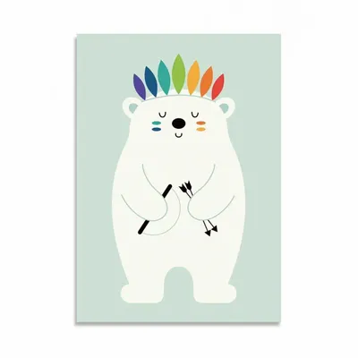 Card shop - Art-Card 10,5 x 14,8 cm - Be brave - Andy Westface - WALL EDITIONS