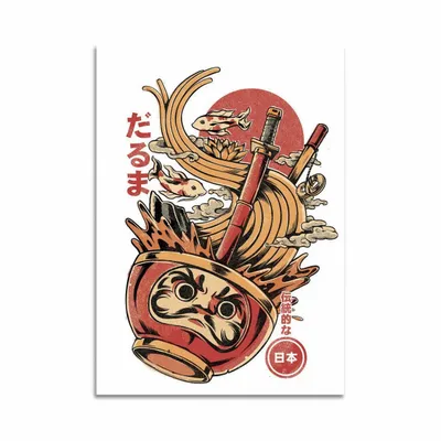Card shop - Art-Card 10,5 x 14,8 cm - Daruma - Ilustrata - WALL EDITIONS