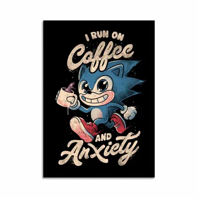 Card shop - Art-Card - I run on coffee and anxiety - Eduely - WALL EDITIONS