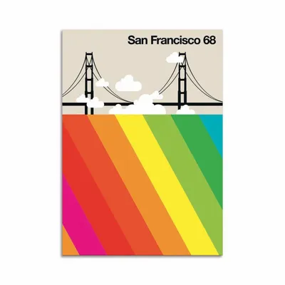Card shop - Art-Card 10,5 x 14,8 cm - San Francisco 68 - Bo Lundberg - WALL EDITIONS