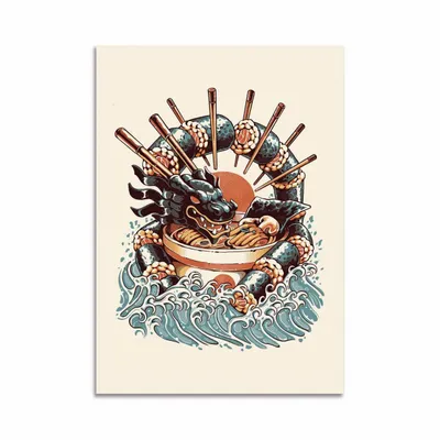 Card shop - Art-Card - Sushi and Ramen Dragon - Ilustrata - WALL EDITIONS