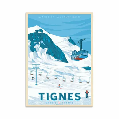 Carterie - Carte d'art - Carte d'art - Tignes - Olahoop Travel Art Cards - WALL EDITIONS