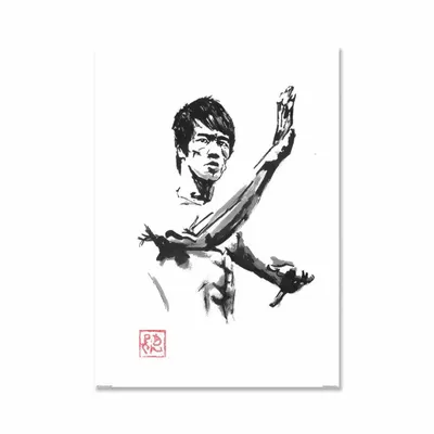 Carterie - Carte d'art - Bruce Lee - Pechane Sumie - WALL EDITIONS