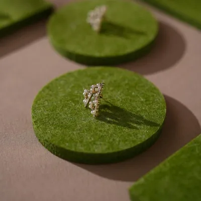 Jewelry - Green Felt Jewelry Display Set - WHISPERING WOODS