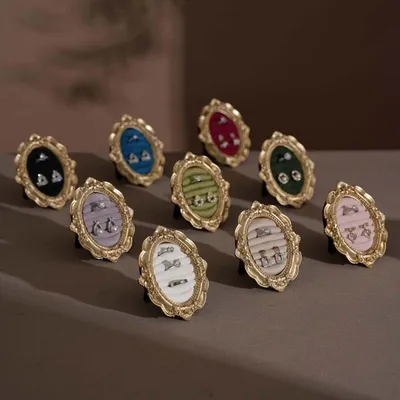 Jewelry - Rococo Oval Ring Display Frame in Gilded Resin - WHISPERING WOODS