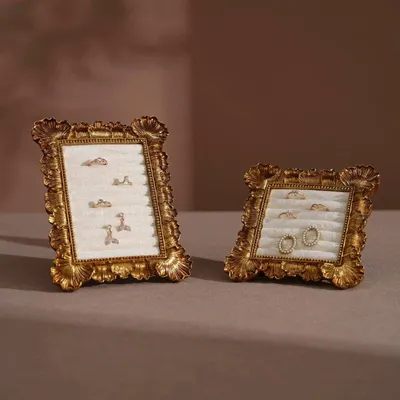 Jewelry - Rococo Gold Ring and Earring Display Frame - WHISPERING WOODS