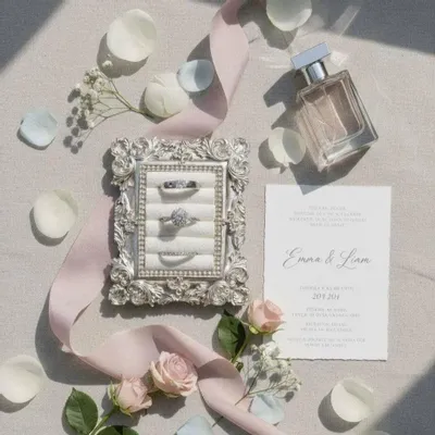 Jewelry - Rococo Silver Resin Ring Display Frame - WHISPERING WOODS