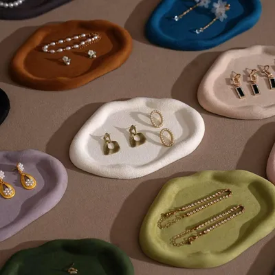 Jewelry - Cloud-Shaped Vegan Suede Jewelry Dish - WHISPERING WOODS