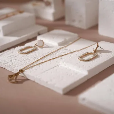 Jewelry - Gypsum Block Jewelry Display Set - WHISPERING WOODS