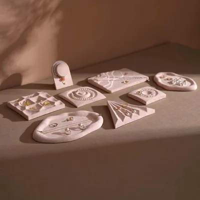 Jewelry - Soft Blush Pink Vegan Suede Jewelry Dish Set - WHISPERING WOODS