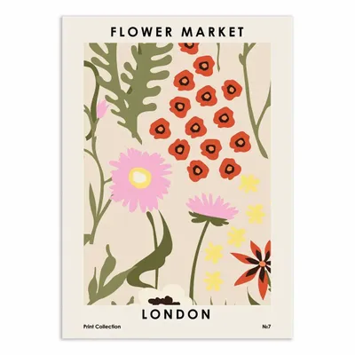 Poster - Art-Poster - Flower Market London - NKTN - WALL EDITIONS