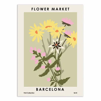 Affiches - Affiche - Flower Market Barcelona - NKTN - WALL EDITIONS