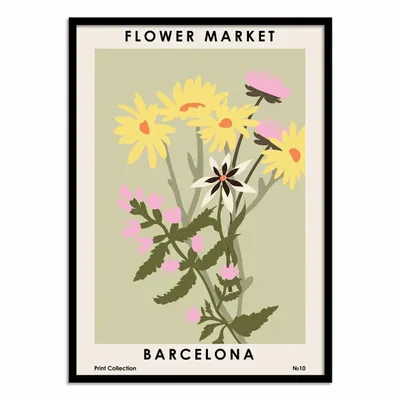 Affiches - Affiche - Flower Market Barcelona - NKTN - WALL EDITIONS