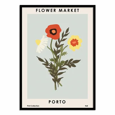 Poster - Art-Poster - Flower Market Porto - NKTN - WALL EDITIONS