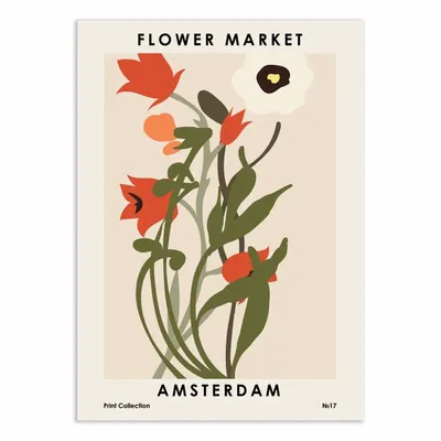 Affiches - Affiche - Flower Market Amsterdam - NKTN - WALL EDITIONS