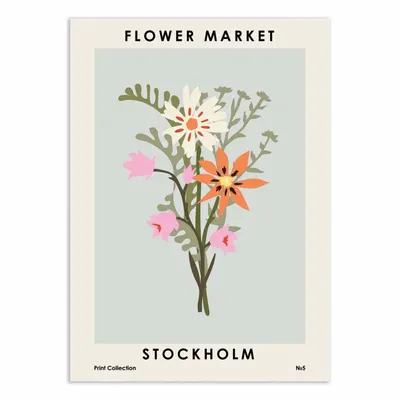 Poster - Art-Poster - Flower Market Stockholm - NKTN - WALL EDITIONS