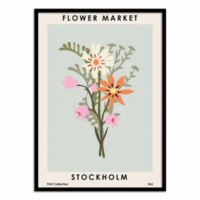 Poster - Art-Poster - Flower Market Stockholm - NKTN - WALL EDITIONS