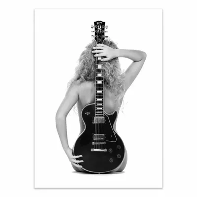 Poster - Art-Poster - Lady And The Les Paul - David Drake - WALL EDITIONS