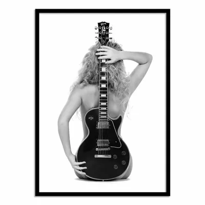 Poster - Art-Poster - Lady And The Les Paul - David Drake - WALL EDITIONS