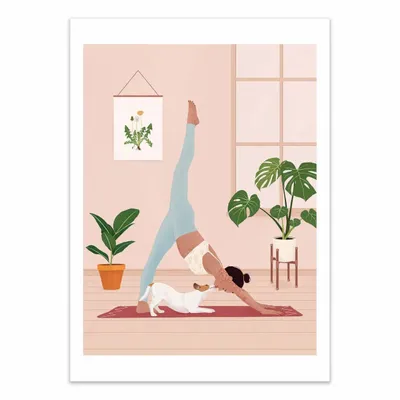 Poster - Art-Poster - Downward Dog - Petra Holikova - WALL EDITIONS
