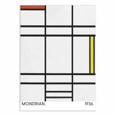 Affiches - Affiche - Composition in White Red and Yellow 1936 - Piet Mondrian - WALL EDITIONS