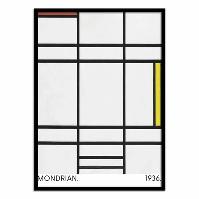 Affiches - Affiche - Composition in White Red and Yellow 1936 - Piet Mondrian - WALL EDITIONS