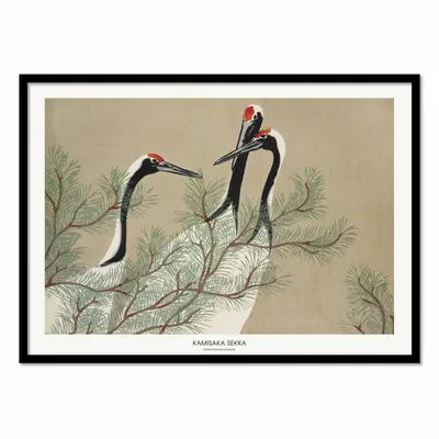 Poster - Art-Poster - Cranes From Momoyogusa - Kamisaka Sekka - WALL EDITIONS