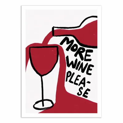 Affiches - Affiche - More Wine Please - Athene Fritsch - WALL EDITIONS