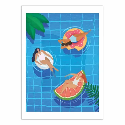 Affiches - Affiche - Pool Ladies - Petra Lizde - WALL EDITIONS