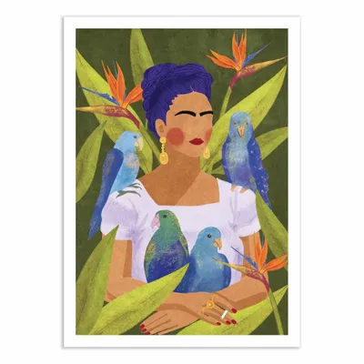 Affiches - Affiche - Frida and birds - Raissa Oltmanns - WALL EDITIONS