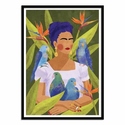 Affiches - Affiche - Frida and birds - Raissa Oltmanns - WALL EDITIONS