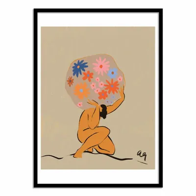 Poster - Art-Poster - World On Her Shoulders - Arty Guava - WALL EDITIONS