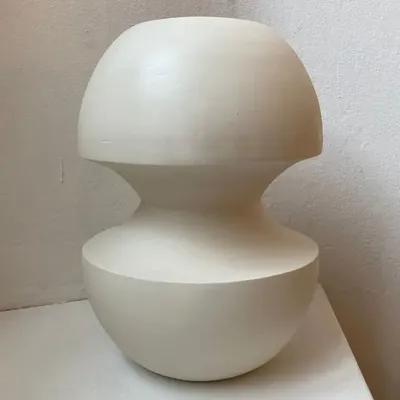 Poterie - Vase sculptural et géométrique en porcelaine blanche - Oneiros F5 - CALLIGRAMME
