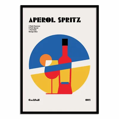 Poster - Art-Poster - Aperol Spritz Cocktail Bauhaus - Retrodrome - WALL EDITIONS