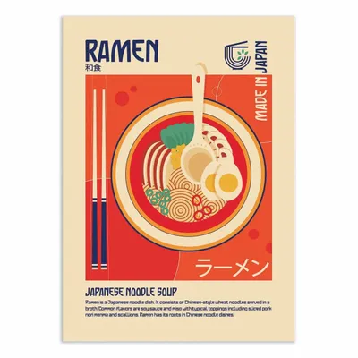 Affiches - Affiche - Ramen Japanese Food Print - Retrodrome - WALL EDITIONS