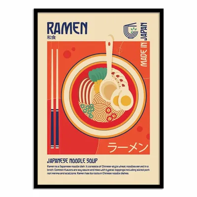 Affiches - Affiche - Ramen Japanese Food Print - Retrodrome - WALL EDITIONS