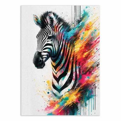 Poster - Art-Poster - Colorful Zebra - Andreas Magnusson - WALL EDITIONS