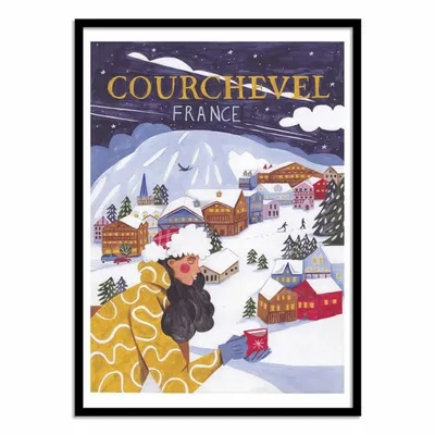Poster - Art-Poster - Woman in France Courchevel - Caroline - WALL EDITIONS