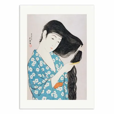 Poster - Art-Poster - Woman Combing Her Hair (1920) - Goyo Hashiguchi - WALL EDITIONS