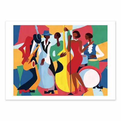 Affiches - Affiche - Vibrant Jazz Ensemble - Cats and Dotz - WALL EDITIONS