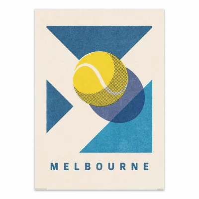 Poster - Art-Poster - Geometric Melbourne Tennis - Daniel Coulmann - WALL EDITIONS