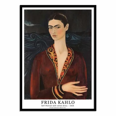 Affiches - Affiche - Self Portrait with velvet dress 1926 - Frida Kahlo - WALL EDITIONS