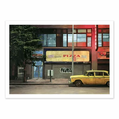 Poster - Art-Poster - Nocturnal checker Cab, 1987 - Max Ferguson - WALL EDITIONS