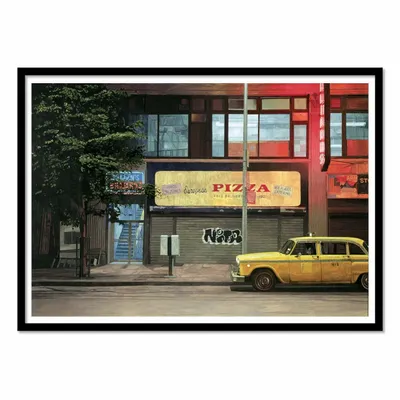 Poster - Art-Poster - Nocturnal checker Cab, 1987 - Max Ferguson - WALL EDITIONS