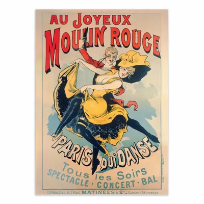 Affiches - Affiche - Au Moulin Rouge, 1890 - Jules Cheret - WALL EDITIONS