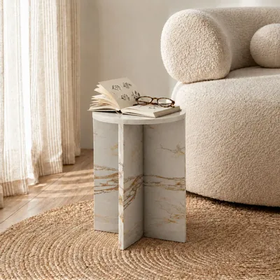 Tables pour hôtels - Autres tables - 45X45X55 cm - Ocel - Marbre Calacatta Oro - STONE VALLEY